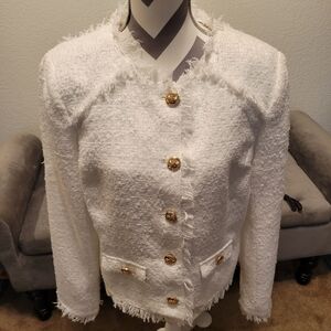 Walter Baker Long Sleeve Fringe Jacket.